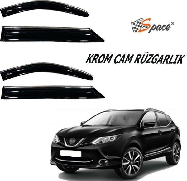 Krom Cam Rüzgarlığı Nissan Qashqai 2016-2021/ Caru403 - Image 1