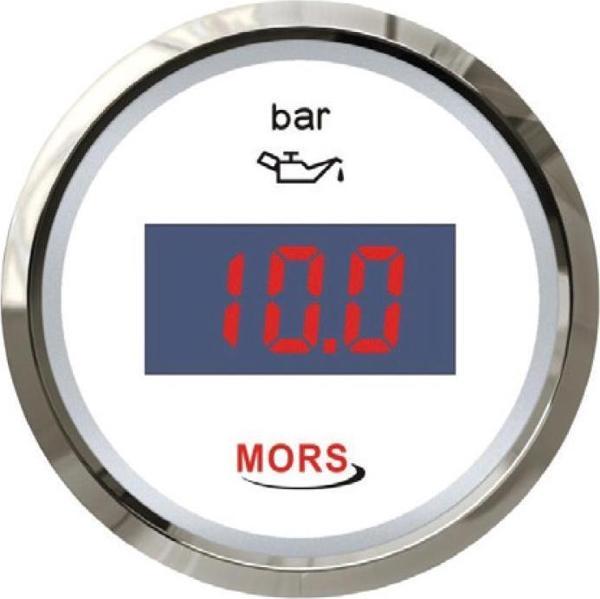 Mors Dijital Yağ Göstergesi   5 Bar 12-24 Volt Beyaz - Image 1