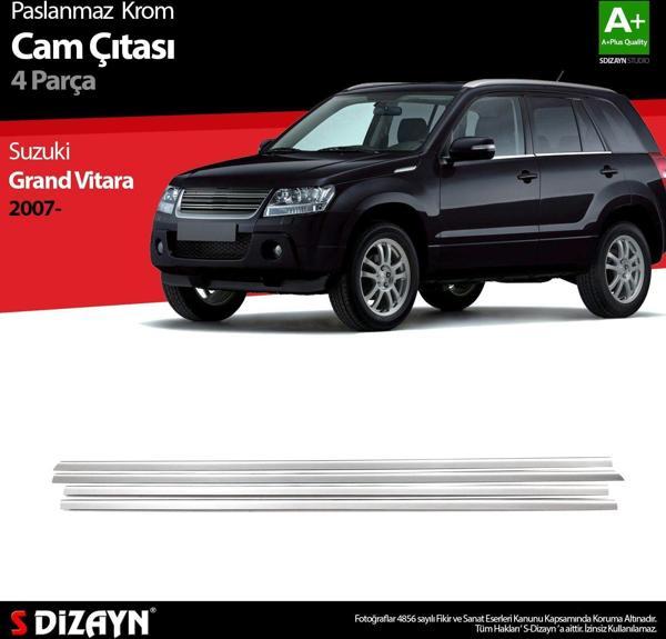 Suzuki Grand Uyumlu Vitara Krom Cam Çıtası 4 Parça. 2007 Üzeri - Image 1