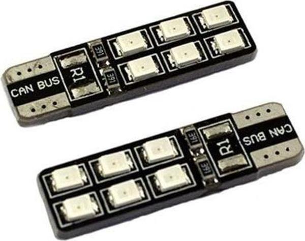 Led Ampul Dipsiz T10-12Smd Kırmızı 2'Li Set 24V / Laam640-2 - Image 1