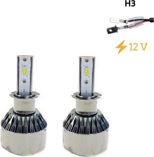 Led Far Ampulü Küçük Kasa Beyaz H3/36W /4800Lm /12 / Laam901 - Image 1