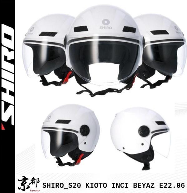 SHIRO KASK JET OFC KIOTO M.C İNCİ BEYAZ L 5960 - Image 1