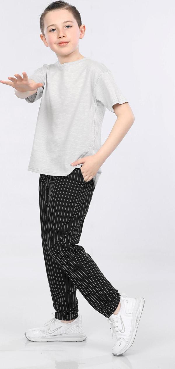 Mornio Erkek Çocuk T-shirt ve Pantolon 2 li Takım VF24KMR5109596 Gri - Image 1