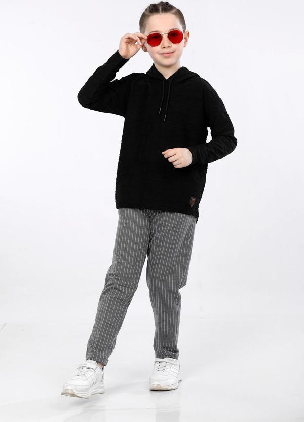 Mornio Erkek Çocuk Sweatshirt ve Pantolon 2 li takım VF24KMR5109192 Siyah - Image 1