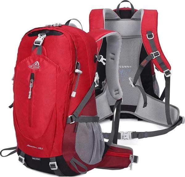 Outdoor Kamp ve Yürüyüş Sırt Çantası (38  Litre Kapasiteli) Kırmızı 9674 - Image 1
