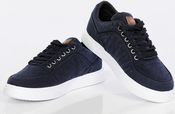 Free Marka Erkek Rahat Taban Denim Kumaş Günlük Ayakkabı FRM1700VF Lacivert - Image 1