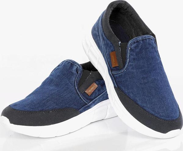 Free Marka Erkek Rahat Taban Denim Kumaş Günlük Ayakkabı FRM1860VF Lacivert - Image 1