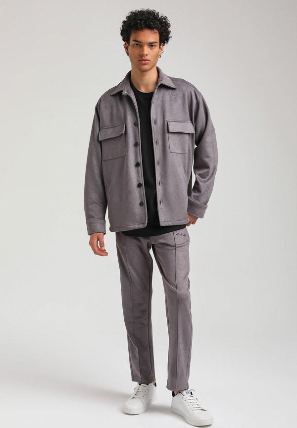 Süet Üst Gri Slim Fit Takım 23Fwm64027 - Image 1