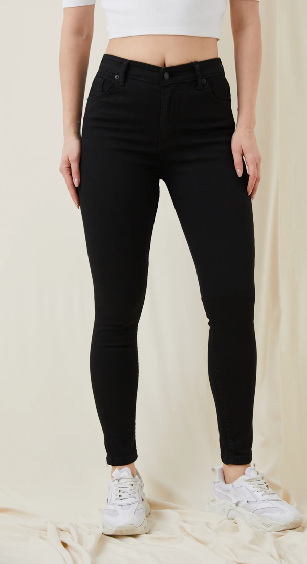 Go Veform Kadın Dar Paça Kot Pantolon Siyah ZN5067 - Image 1