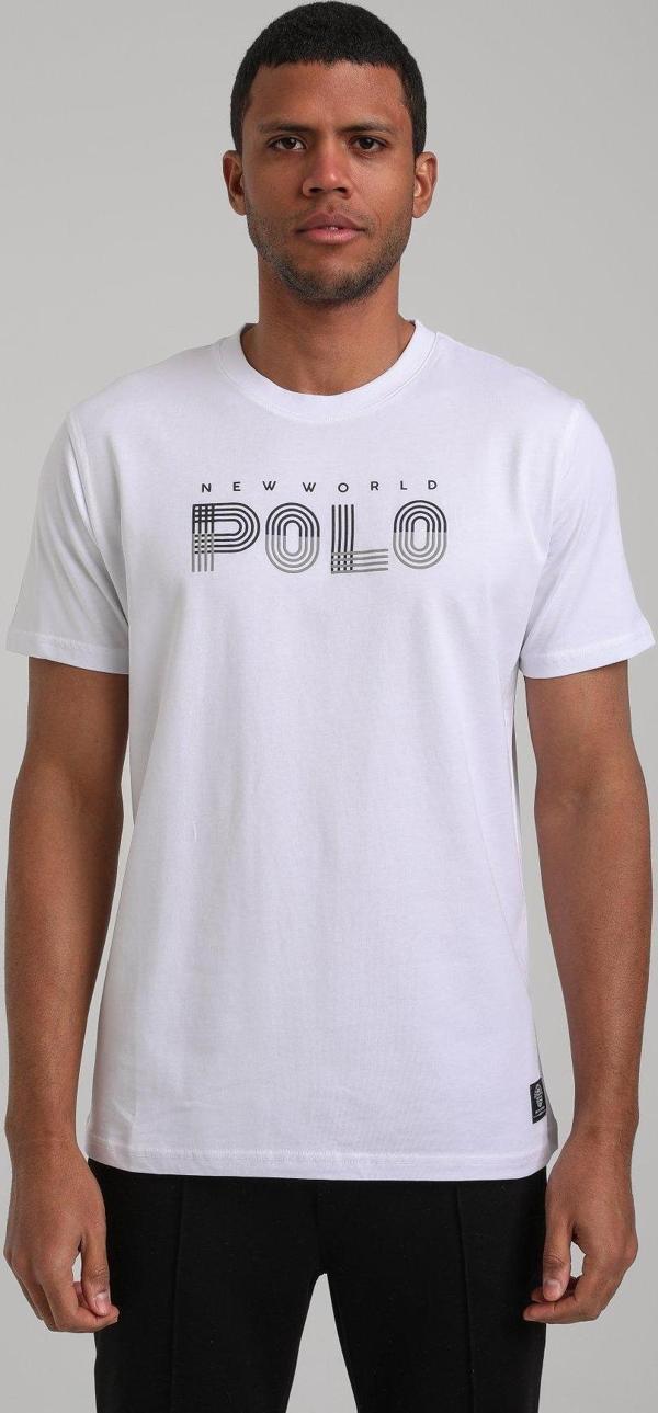 Bisiklet Yaka Beyaz Regular Custom Tişört 24SSM20320 - Image 1