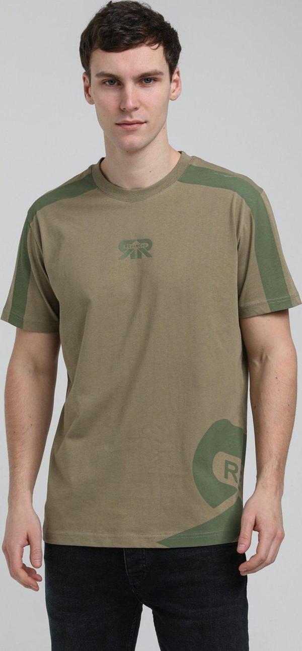 Bisiklet Yaka Açık Haki Slim Fit Tişört 23SSM20324 - Image 1