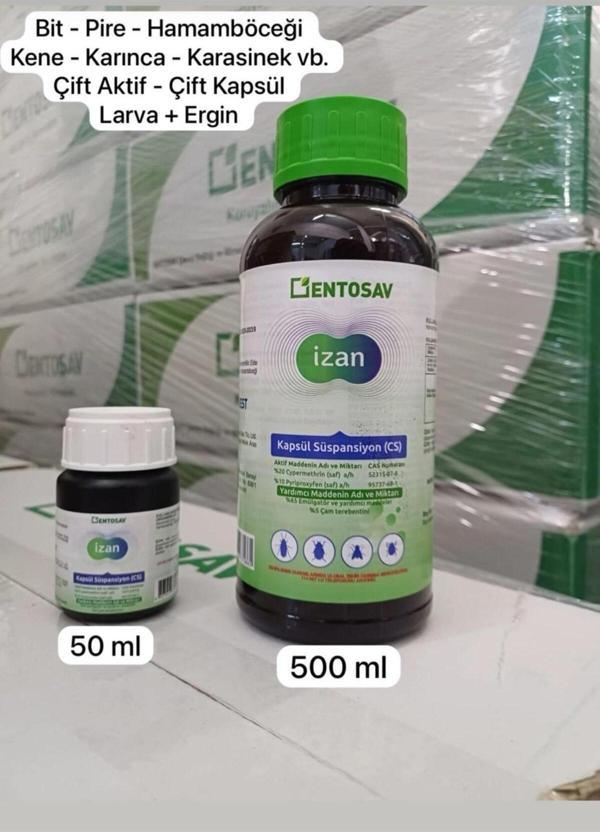 ENTOSAV İzan 50 Ml - Bit,Pire,Karınca,Hamamböceği İlacı - Image 1