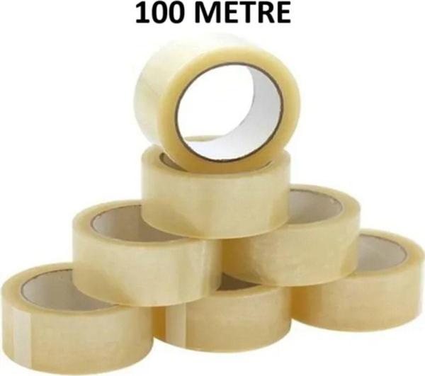 LuxBants 6 Adet Akrilik Koli Bandı 45mmx100 Metre Net Ölçü - Image 1