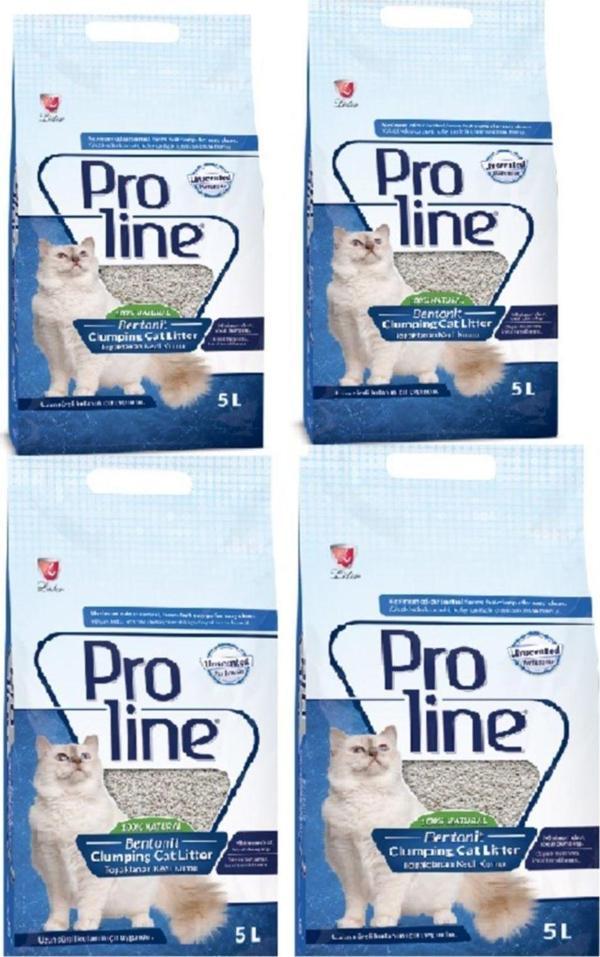 Proline Bentonit Kedi Kumu (Parfümsüz) 5 Lt X 4 Adet - Image 1