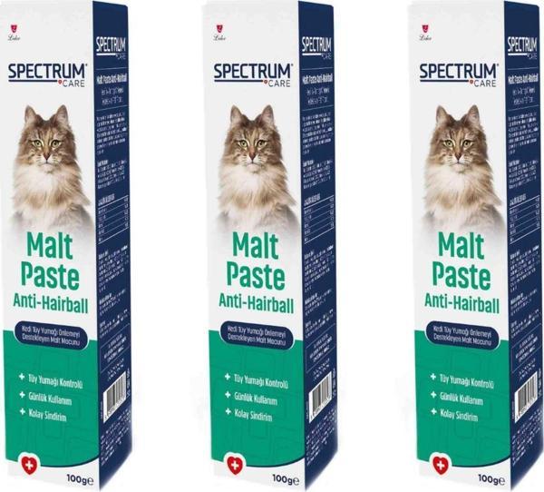 Spectrum Care Anti-Hairball Kedi Tüy Yumağı Önlemeyi Destekleyen Malt Macunu 100Gr - 3 Adet - Image 1