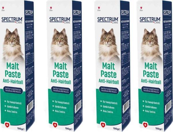 Spectrum Care Anti-Hairball Kedi Tüy Yumağı Önlemeyi Destekleyen Malt Macunu 100Gr - 4 Adet - Image 1