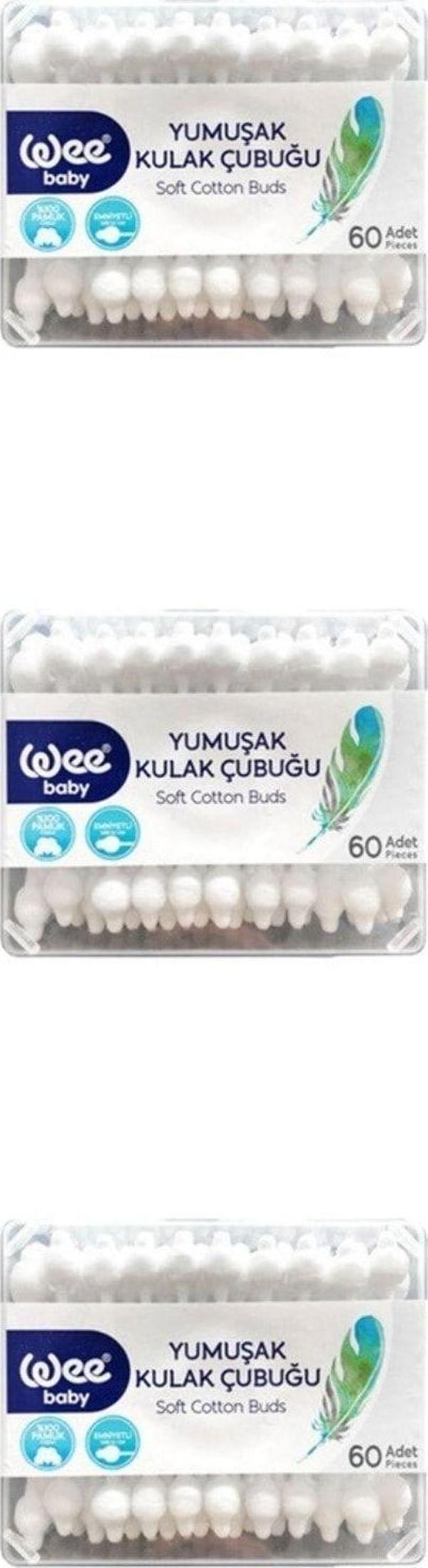 Wee Baby Kulak Çubuğu Emniyetli 60 Lı 3 Adet - Image 1