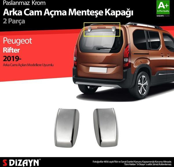 umlu Krom Arka Cam Açma Menteşe Kapağı 2 Parça 2019 Üzeri - Image 1