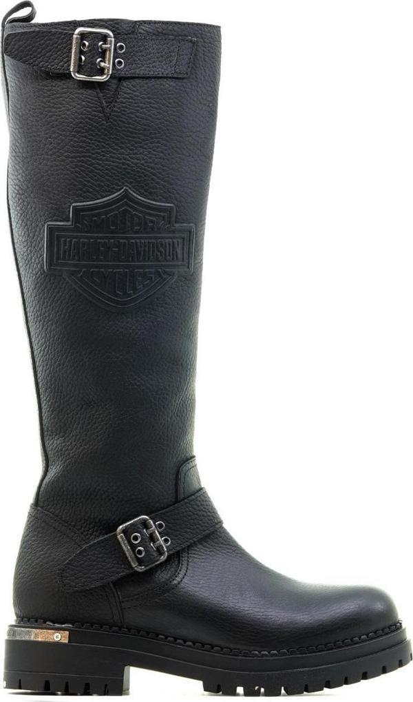 Harley Davidson Kadın Hakiki Deri Günlük Çizme (36-40) 22k Trouble Z Siyah - Image 1