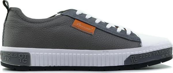 Yaşar Kaşlı Erkek Hakiki Deri Sneaker Günlük Ayakkabı (40-44) 24y Ykö-15076 M Gri - Image 1