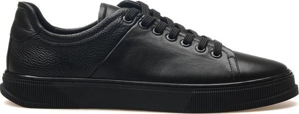Erkek Hakiki Deri Sneaker Günlük Ayakkabı 25y H1014 M Siyah - Image 1