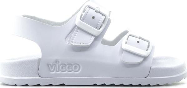 Vicco Miyu Unısex Hafif Anatomik Taban Çocuk Basic Günlük Sandalet (22-35) 23y 321.253 Pk Beyaz - Image 1