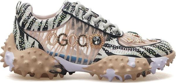 Kadın Taş Detaylı Sneaker Günlük Ayakkabı 25y 25y338 Z Bej - Image 1