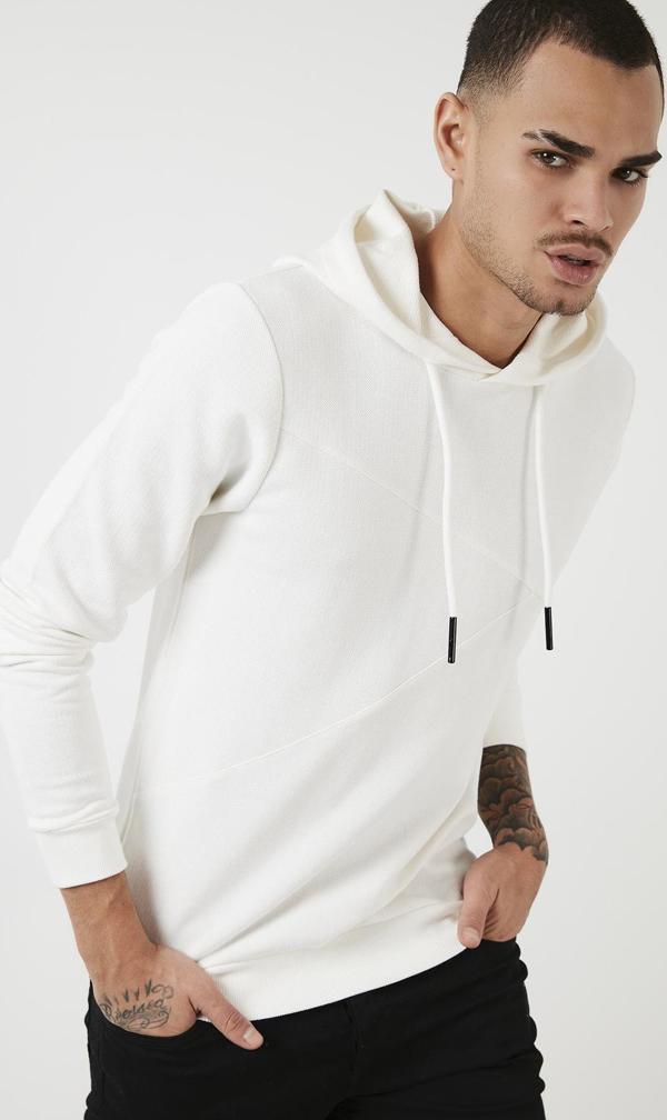 Buratti % 100 Pamuk Kapüşonlu Slim Fit İnce Erkek Sweat 5905009 EKRU - Image 1
