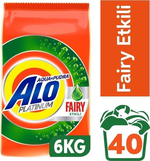 Alo Platinum 6 Kg Fairy Etkili Beyazlar Aquapudra Toz Deterjan - Image 1
