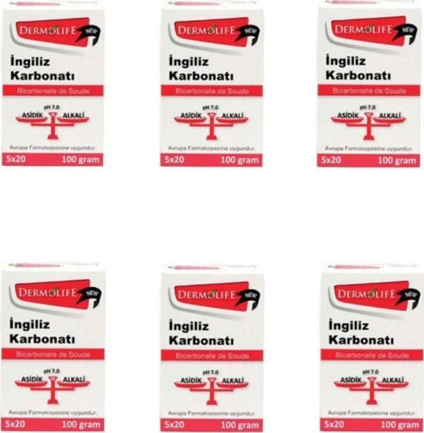 Dermolife İngiliz Karbonatı 100 Gr 6 Adet - Image 1