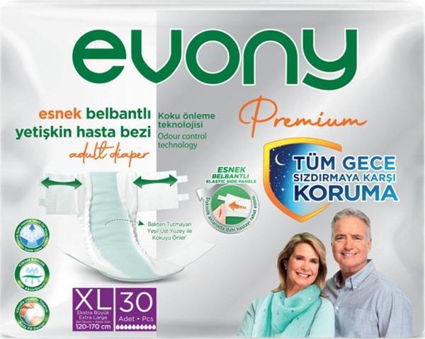 Evony Premium Esnek Belbantlı Yetişkin Hasta Bezi Xlarge 30’Lu Paket - Image 1