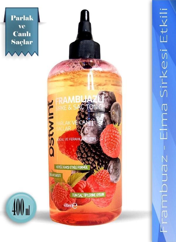 Ostwint Frambuazlı Sirkeli Saç Toniği, Doğal Saç Bakımı, Parlak Ve Canlı Saçlar, 400 Ml, - Image 1