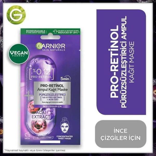 Garnier Pro-Retinol Ampoule Maske 19 Gr - Image 1