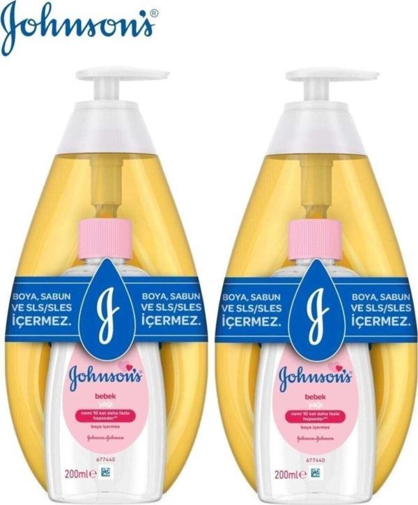 Johnsons Baby Baby Bebek Şampuanı Klasik 750Ml+Bebek Yağı 200Ml (2 Li Set) - Image 1