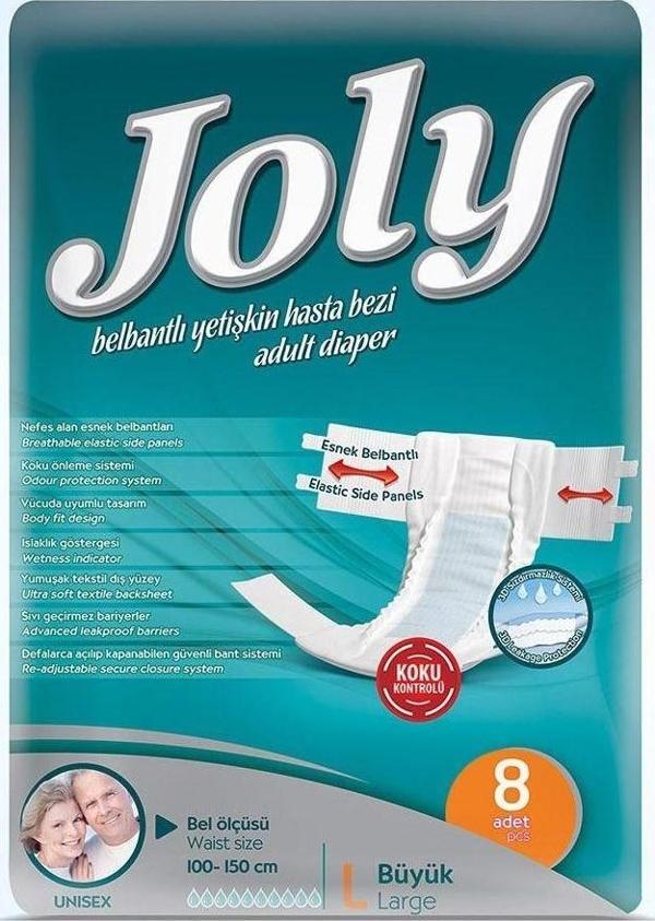 Joly Yetişkin Hasta Bezi Large 8 Adet L - Image 1