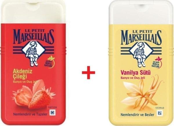 Le Petit Marseillais Akdeniz Çileği 250 Ml+ Vanilya Sütü 250 Ml Duş Jeli - Image 1