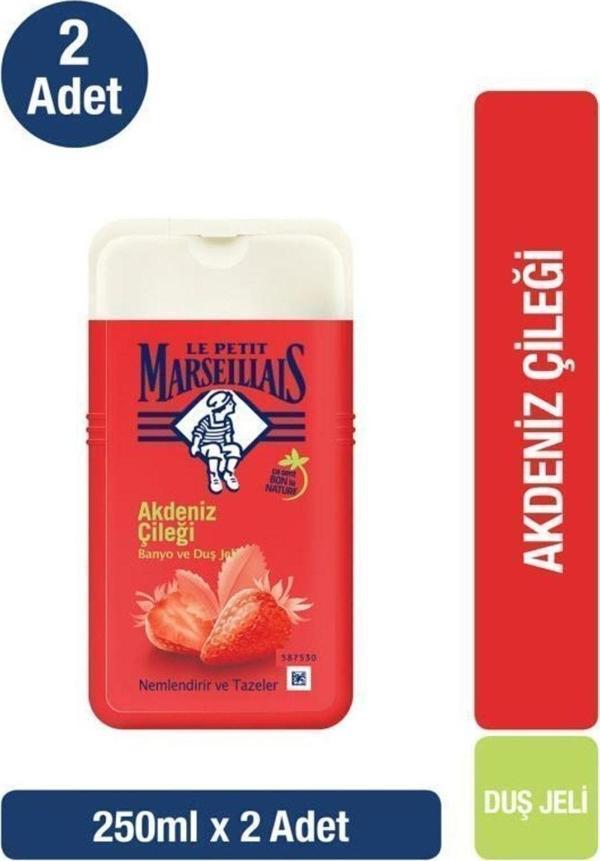 Le Petit Marseillais Akdeniz Çileği Duş Jeli 250 Ml X 2 Adet - Image 1