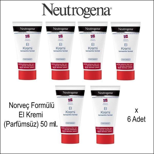 Neutrogena Norveç Formülü El Kremi (Parfümsüz) 50 Ml. X 6 Adet - Image 1