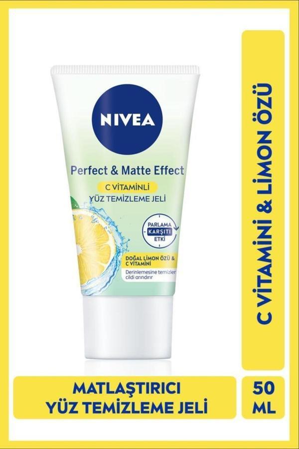 Yüz Temizleme Jeli Perfect&matte 50ml, C Vitamini, Limon Özü, Matlaştırıcı Etki, Parlama Kontr - Image 1