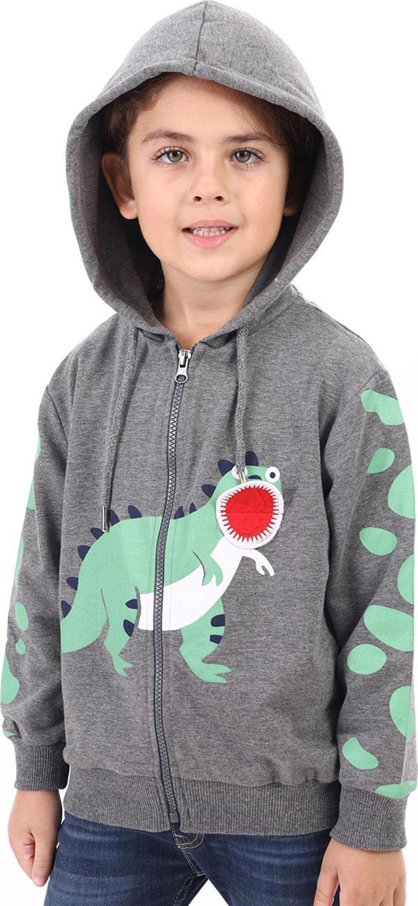 Toontoy Erkek Çocuk Baskılı Hırka - Image 1