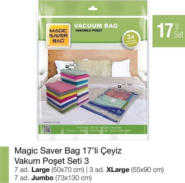 Magic Saver Bag 17’Li Vakumlu Poşet Set-3 - Image 1
