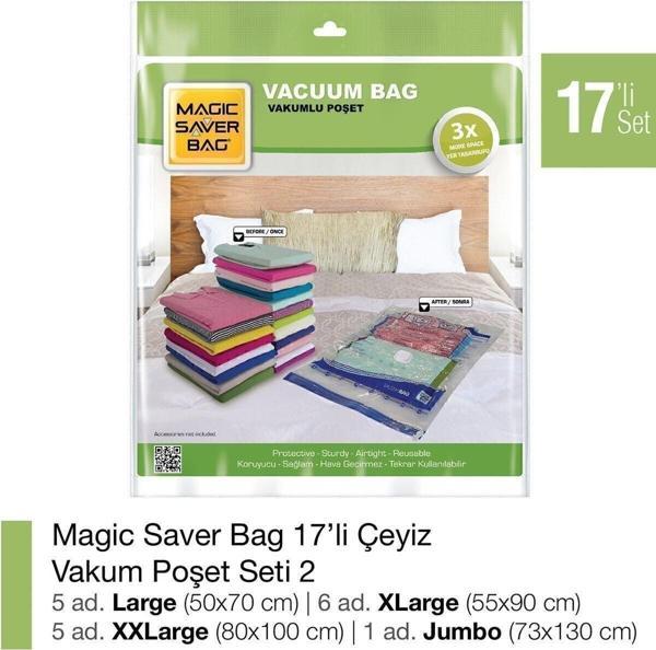 Magic Saver Bag 17'Li Çeyiz Vakumlu Poşet Seti 2 - Image 1