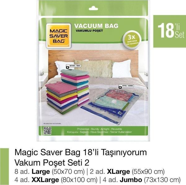 Magic Saver Bag 18’Li Vakumlu Poşet Set-2 - Image 1