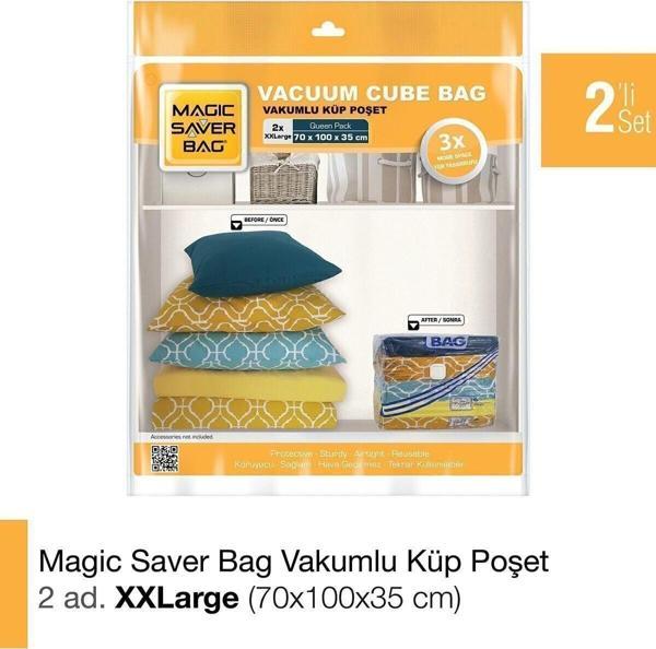 Magic Saver Bag 2’Li Xxlarge Küp Vakumlu Poşet - Image 1