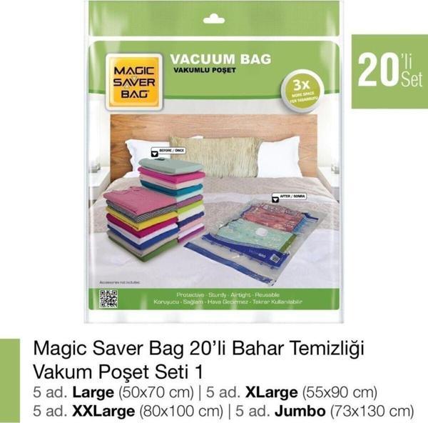Magic Saver Bag 20’Li Vakumlu Poşet Set-1 - Image 1