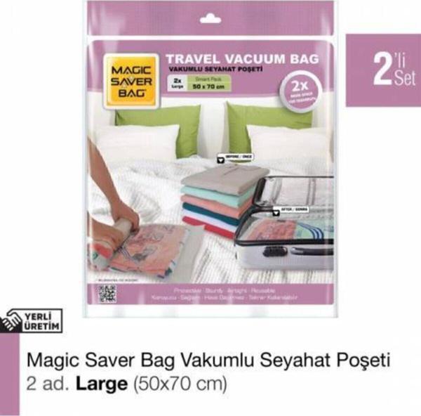 Magic Saver Bag 2'Li Seyahat Poşeti Roll-Up Large - Image 1