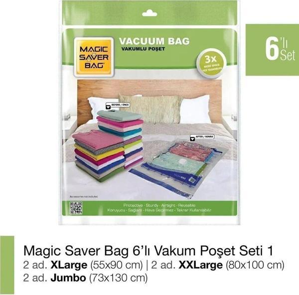 Magic Saver Bag 6’Lı Vakumlu Hurç Set-1 - Image 1