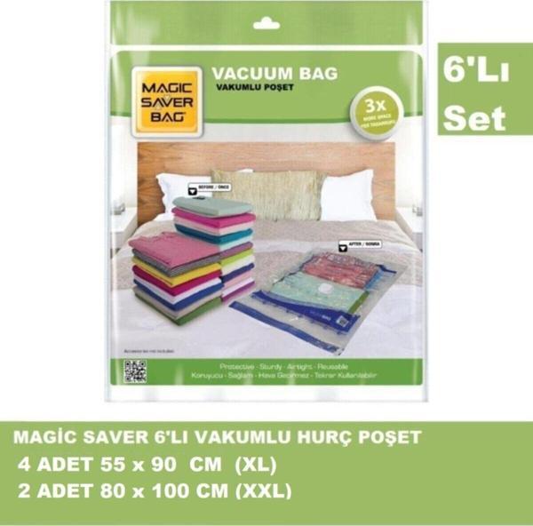 Magic Saver Bag 6'Lı Vakumlu Poşet Seti 2 - Image 1