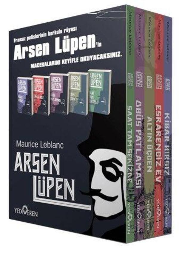 Arsen Lüpen Kutulu 5 Kitap Set - Yediveren Yayınları - Image 1