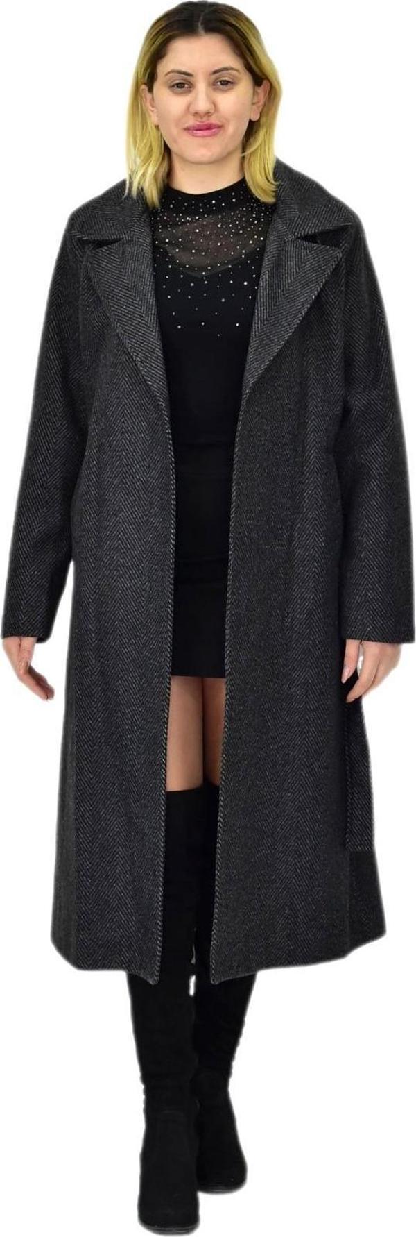 Kadın Balık Sırtı Uzun Kaşe Kaban BGL-ST04116 - Image 1